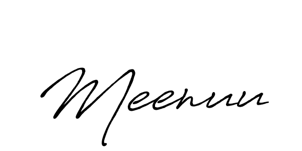 Make a beautiful signature design for name Meenuu. With this signature (Antro_Vectra_Bolder) style, you can create a handwritten signature for free. Meenuu signature style 7 images and pictures png