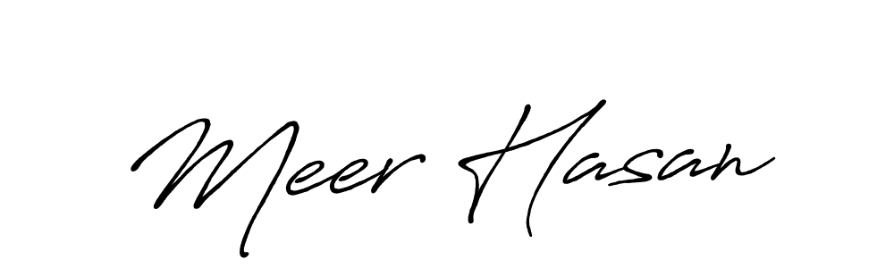 How to make Meer Hasan name signature. Use Antro_Vectra_Bolder style for creating short signs online. This is the latest handwritten sign. Meer Hasan signature style 7 images and pictures png