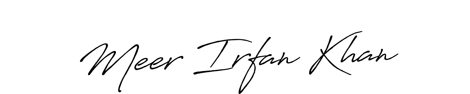 Also we have Meer Irfan Khan name is the best signature style. Create professional handwritten signature collection using Antro_Vectra_Bolder autograph style. Meer Irfan Khan signature style 7 images and pictures png