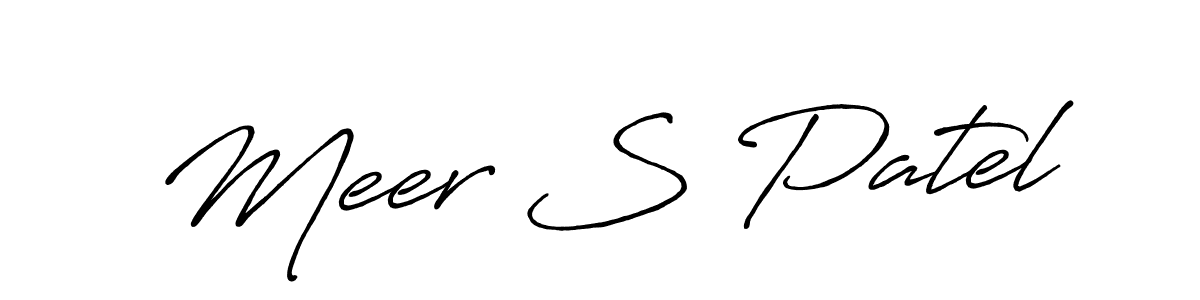 Antro_Vectra_Bolder is a professional signature style that is perfect for those who want to add a touch of class to their signature. It is also a great choice for those who want to make their signature more unique. Get Meer S Patel name to fancy signature for free. Meer S Patel signature style 7 images and pictures png