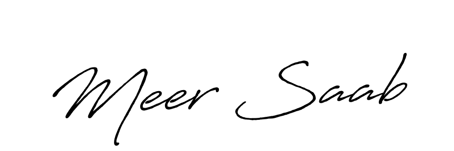 Design your own signature with our free online signature maker. With this signature software, you can create a handwritten (Antro_Vectra_Bolder) signature for name Meer Saab. Meer Saab signature style 7 images and pictures png