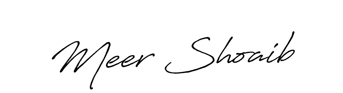 Meer Shoaib stylish signature style. Best Handwritten Sign (Antro_Vectra_Bolder) for my name. Handwritten Signature Collection Ideas for my name Meer Shoaib. Meer Shoaib signature style 7 images and pictures png