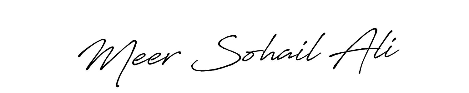 Design your own signature with our free online signature maker. With this signature software, you can create a handwritten (Antro_Vectra_Bolder) signature for name Meer Sohail Ali. Meer Sohail Ali signature style 7 images and pictures png