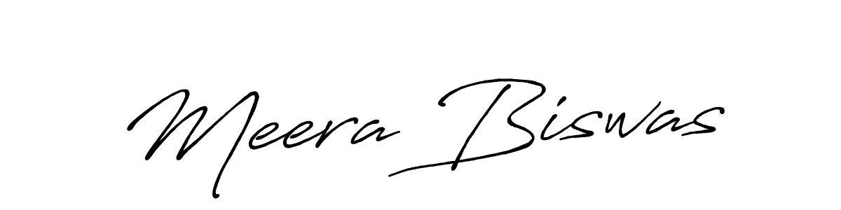 Use a signature maker to create a handwritten signature online. With this signature software, you can design (Antro_Vectra_Bolder) your own signature for name Meera Biswas. Meera Biswas signature style 7 images and pictures png