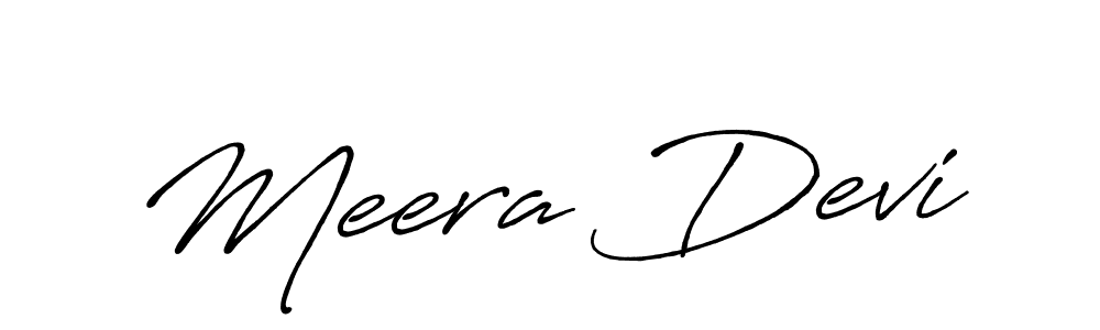 Use a signature maker to create a handwritten signature online. With this signature software, you can design (Antro_Vectra_Bolder) your own signature for name Meera Devi. Meera Devi signature style 7 images and pictures png