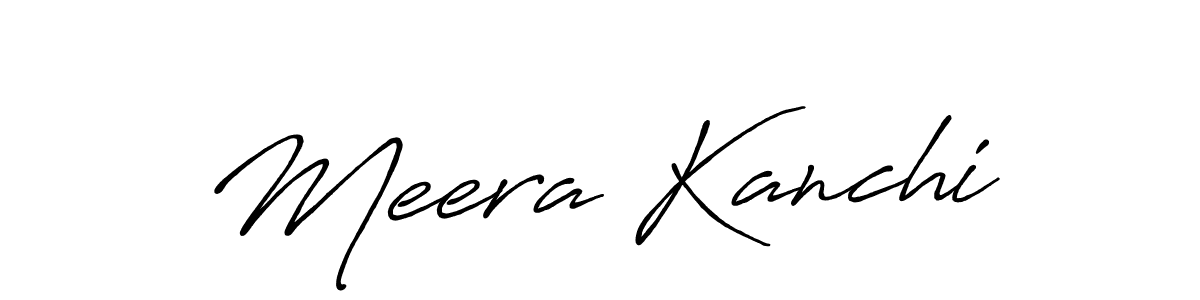 Make a beautiful signature design for name Meera Kanchi. With this signature (Antro_Vectra_Bolder) style, you can create a handwritten signature for free. Meera Kanchi signature style 7 images and pictures png