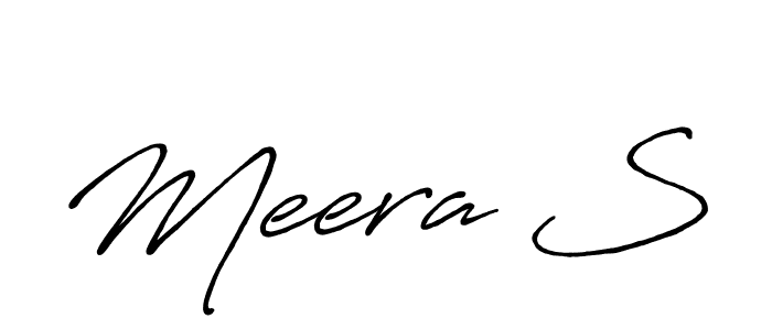 if you are searching for the best signature style for your name Meera S. so please give up your signature search. here we have designed multiple signature styles  using Antro_Vectra_Bolder. Meera S signature style 7 images and pictures png