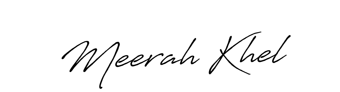 Make a beautiful signature design for name Meerah Khel. With this signature (Antro_Vectra_Bolder) style, you can create a handwritten signature for free. Meerah Khel signature style 7 images and pictures png