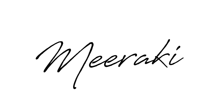 Make a beautiful signature design for name Meeraki. With this signature (Antro_Vectra_Bolder) style, you can create a handwritten signature for free. Meeraki signature style 7 images and pictures png