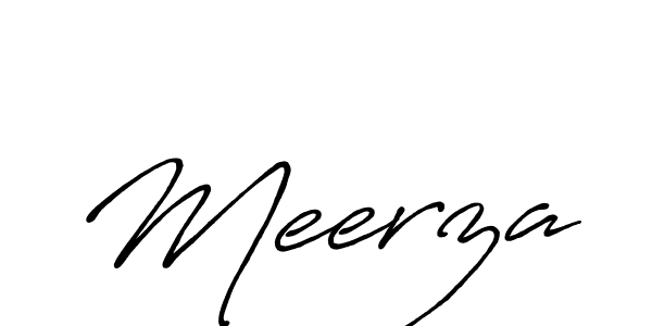 Use a signature maker to create a handwritten signature online. With this signature software, you can design (Antro_Vectra_Bolder) your own signature for name Meerza. Meerza signature style 7 images and pictures png