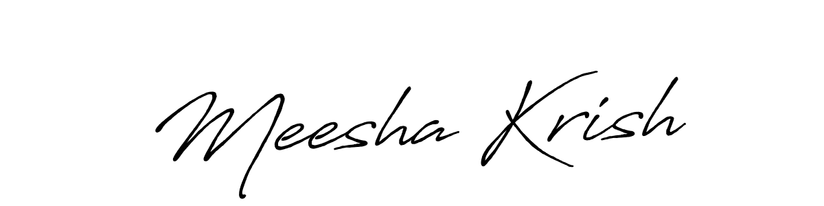 Once you've used our free online signature maker to create your best signature Antro_Vectra_Bolder style, it's time to enjoy all of the benefits that Meesha Krish name signing documents. Meesha Krish signature style 7 images and pictures png