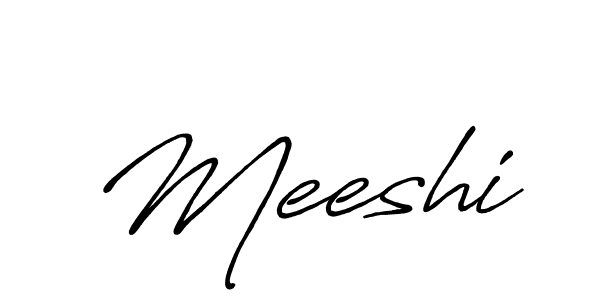 It looks lik you need a new signature style for name Meeshi. Design unique handwritten (Antro_Vectra_Bolder) signature with our free signature maker in just a few clicks. Meeshi signature style 7 images and pictures png