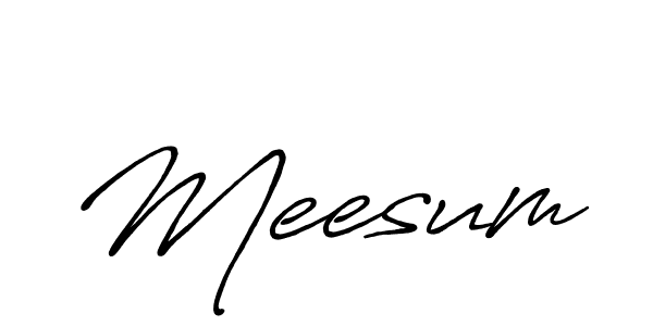 Make a beautiful signature design for name Meesum. With this signature (Antro_Vectra_Bolder) style, you can create a handwritten signature for free. Meesum signature style 7 images and pictures png