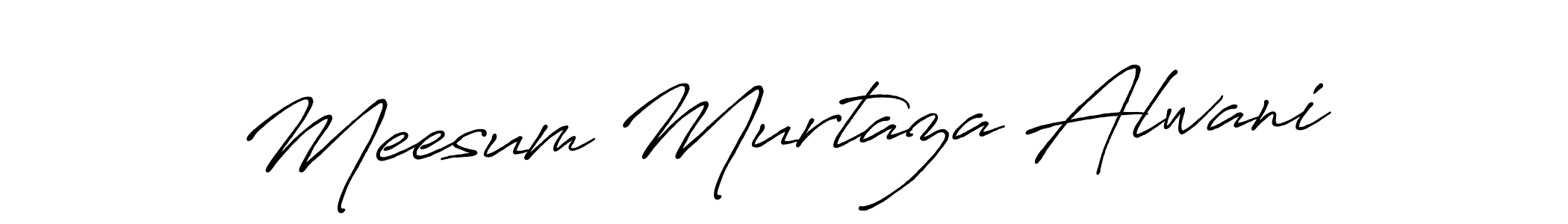 How to make Meesum Murtaza Alwani name signature. Use Antro_Vectra_Bolder style for creating short signs online. This is the latest handwritten sign. Meesum Murtaza Alwani signature style 7 images and pictures png