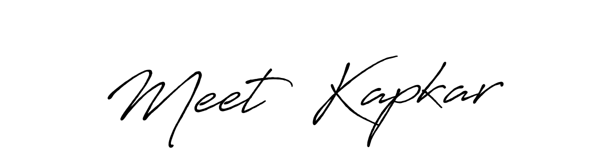 You should practise on your own different ways (Antro_Vectra_Bolder) to write your name (Meet  Kapkar) in signature. don't let someone else do it for you. Meet  Kapkar signature style 7 images and pictures png