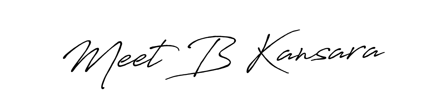 Create a beautiful signature design for name Meet B Kansara. With this signature (Antro_Vectra_Bolder) fonts, you can make a handwritten signature for free. Meet B Kansara signature style 7 images and pictures png