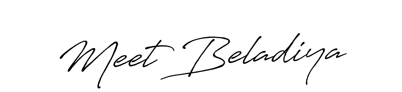 How to make Meet Beladiya signature? Antro_Vectra_Bolder is a professional autograph style. Create handwritten signature for Meet Beladiya name. Meet Beladiya signature style 7 images and pictures png