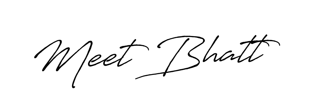 How to Draw Meet Bhatt signature style? Antro_Vectra_Bolder is a latest design signature styles for name Meet Bhatt. Meet Bhatt signature style 7 images and pictures png