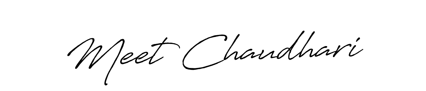 if you are searching for the best signature style for your name Meet Chaudhari. so please give up your signature search. here we have designed multiple signature styles  using Antro_Vectra_Bolder. Meet Chaudhari signature style 7 images and pictures png