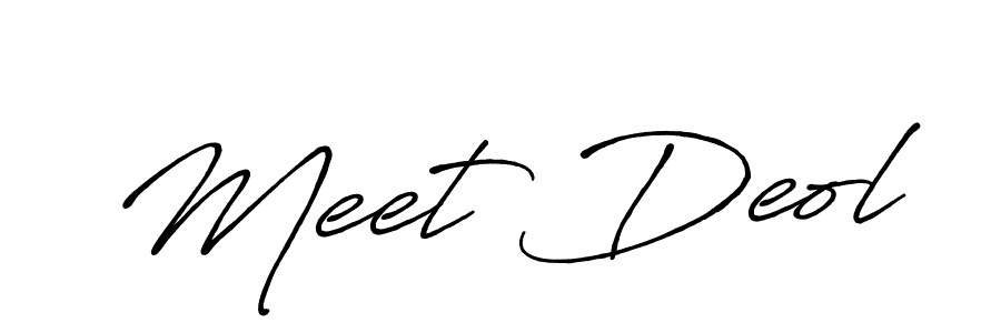 You should practise on your own different ways (Antro_Vectra_Bolder) to write your name (Meet Deol) in signature. don't let someone else do it for you. Meet Deol signature style 7 images and pictures png