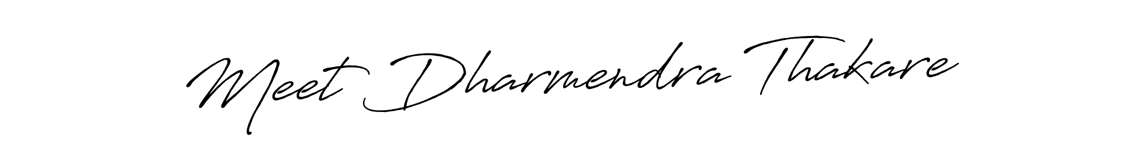 How to make Meet Dharmendra Thakare name signature. Use Antro_Vectra_Bolder style for creating short signs online. This is the latest handwritten sign. Meet Dharmendra Thakare signature style 7 images and pictures png