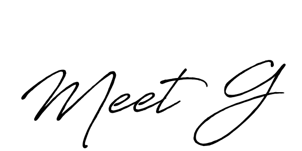 How to make Meet G signature? Antro_Vectra_Bolder is a professional autograph style. Create handwritten signature for Meet G name. Meet G signature style 7 images and pictures png