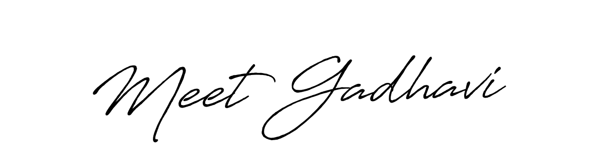 Once you've used our free online signature maker to create your best signature Antro_Vectra_Bolder style, it's time to enjoy all of the benefits that Meet Gadhavi name signing documents. Meet Gadhavi signature style 7 images and pictures png