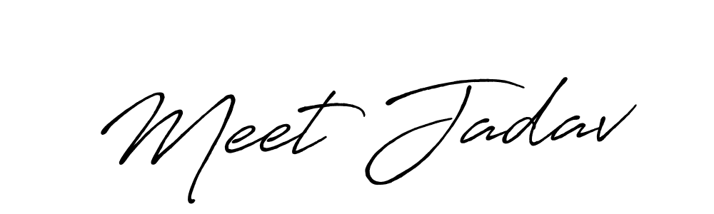 Also You can easily find your signature by using the search form. We will create Meet Jadav name handwritten signature images for you free of cost using Antro_Vectra_Bolder sign style. Meet Jadav signature style 7 images and pictures png