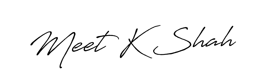 Once you've used our free online signature maker to create your best signature Antro_Vectra_Bolder style, it's time to enjoy all of the benefits that Meet K Shah name signing documents. Meet K Shah signature style 7 images and pictures png