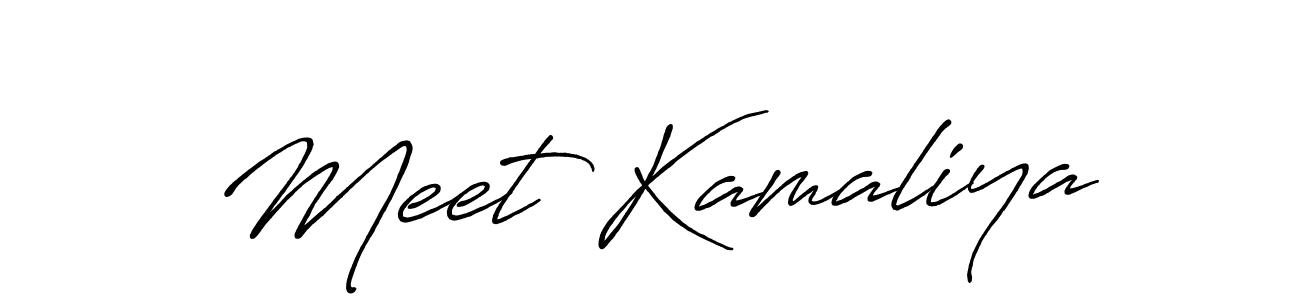 Once you've used our free online signature maker to create your best signature Antro_Vectra_Bolder style, it's time to enjoy all of the benefits that Meet Kamaliya name signing documents. Meet Kamaliya signature style 7 images and pictures png