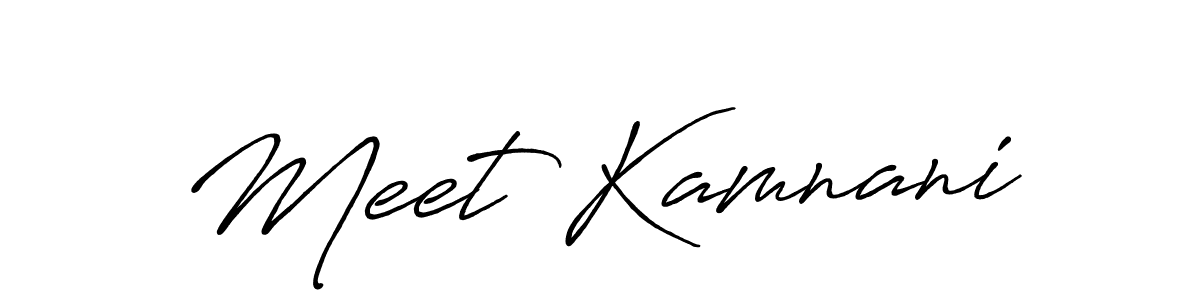 Similarly Antro_Vectra_Bolder is the best handwritten signature design. Signature creator online .You can use it as an online autograph creator for name Meet Kamnani. Meet Kamnani signature style 7 images and pictures png