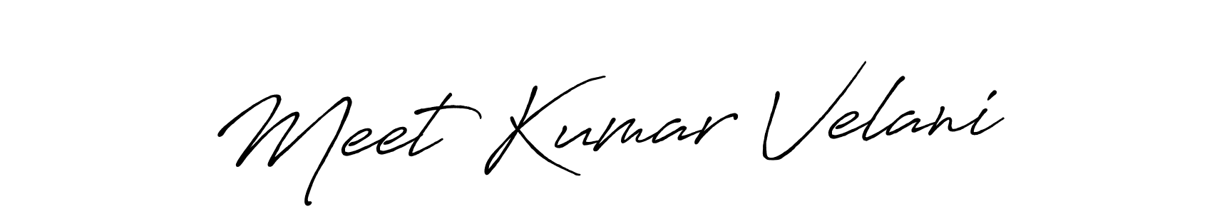 Also we have Meet Kumar Velani name is the best signature style. Create professional handwritten signature collection using Antro_Vectra_Bolder autograph style. Meet Kumar Velani signature style 7 images and pictures png