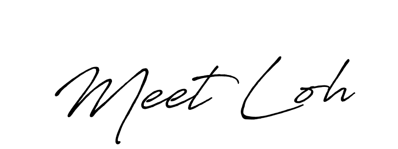 Design your own signature with our free online signature maker. With this signature software, you can create a handwritten (Antro_Vectra_Bolder) signature for name Meet Loh. Meet Loh signature style 7 images and pictures png
