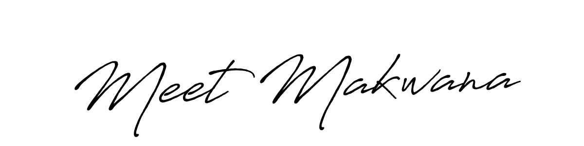 Use a signature maker to create a handwritten signature online. With this signature software, you can design (Antro_Vectra_Bolder) your own signature for name Meet Makwana. Meet Makwana signature style 7 images and pictures png