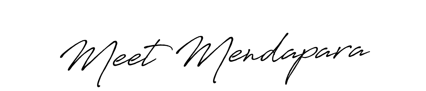 It looks lik you need a new signature style for name Meet Mendapara. Design unique handwritten (Antro_Vectra_Bolder) signature with our free signature maker in just a few clicks. Meet Mendapara signature style 7 images and pictures png