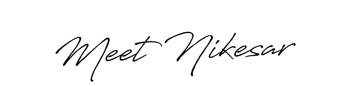 This is the best signature style for the Meet Nikesar name. Also you like these signature font (Antro_Vectra_Bolder). Mix name signature. Meet Nikesar signature style 7 images and pictures png