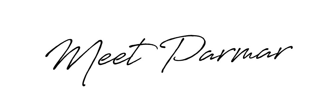 Use a signature maker to create a handwritten signature online. With this signature software, you can design (Antro_Vectra_Bolder) your own signature for name Meet Parmar. Meet Parmar signature style 7 images and pictures png