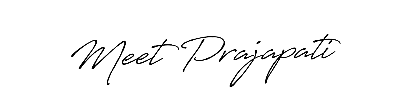 Use a signature maker to create a handwritten signature online. With this signature software, you can design (Antro_Vectra_Bolder) your own signature for name Meet Prajapati. Meet Prajapati signature style 7 images and pictures png