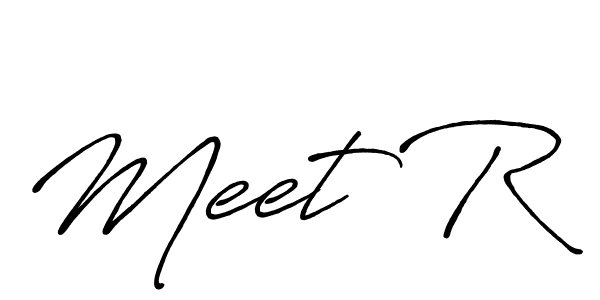 This is the best signature style for the Meet R name. Also you like these signature font (Antro_Vectra_Bolder). Mix name signature. Meet R signature style 7 images and pictures png