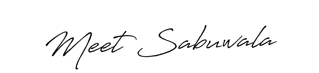 Design your own signature with our free online signature maker. With this signature software, you can create a handwritten (Antro_Vectra_Bolder) signature for name Meet Sabuwala. Meet Sabuwala signature style 7 images and pictures png