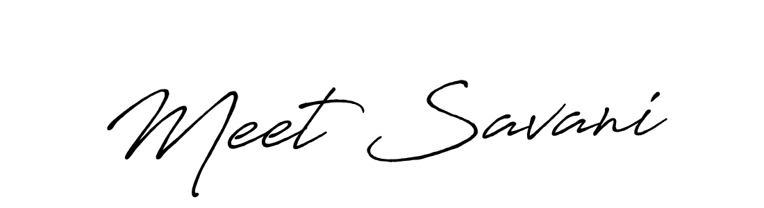 Meet Savani stylish signature style. Best Handwritten Sign (Antro_Vectra_Bolder) for my name. Handwritten Signature Collection Ideas for my name Meet Savani. Meet Savani signature style 7 images and pictures png