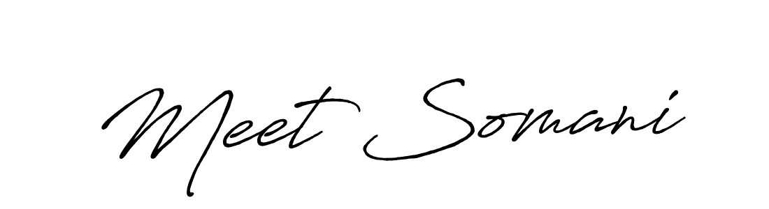 if you are searching for the best signature style for your name Meet Somani. so please give up your signature search. here we have designed multiple signature styles  using Antro_Vectra_Bolder. Meet Somani signature style 7 images and pictures png