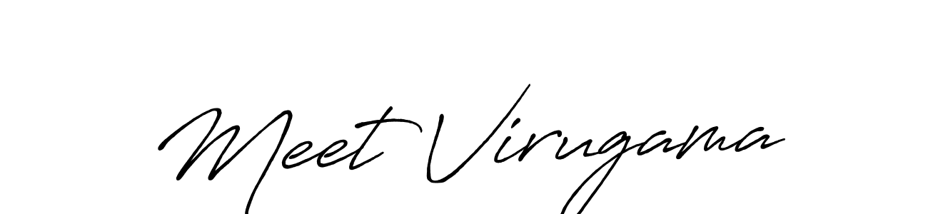 Design your own signature with our free online signature maker. With this signature software, you can create a handwritten (Antro_Vectra_Bolder) signature for name Meet Virugama. Meet Virugama signature style 7 images and pictures png