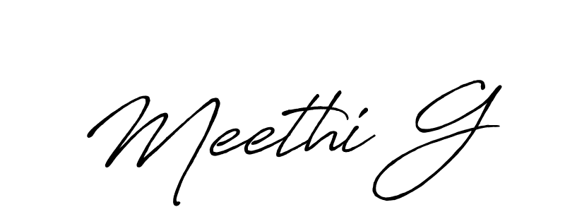 Similarly Antro_Vectra_Bolder is the best handwritten signature design. Signature creator online .You can use it as an online autograph creator for name Meethi G. Meethi G signature style 7 images and pictures png