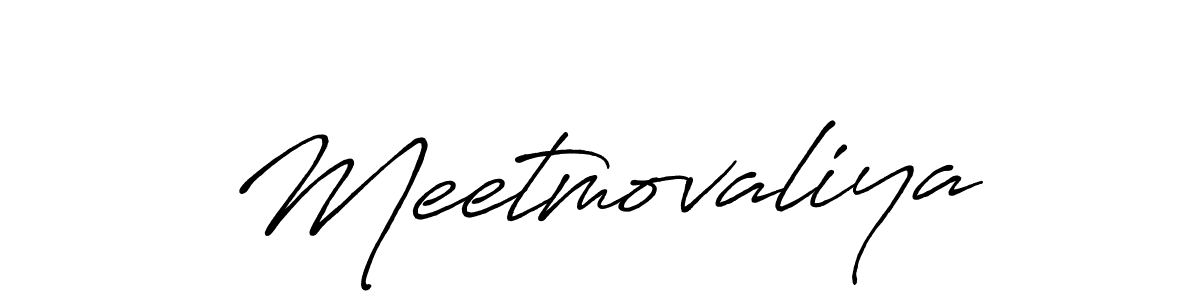 if you are searching for the best signature style for your name Meetmovaliya. so please give up your signature search. here we have designed multiple signature styles  using Antro_Vectra_Bolder. Meetmovaliya signature style 7 images and pictures png