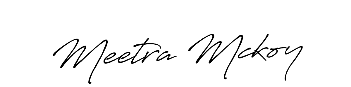 Create a beautiful signature design for name Meetra Mckoy. With this signature (Antro_Vectra_Bolder) fonts, you can make a handwritten signature for free. Meetra Mckoy signature style 7 images and pictures png