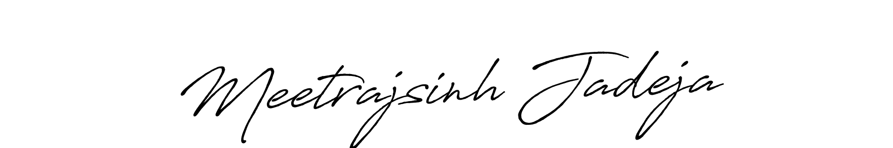 Create a beautiful signature design for name Meetrajsinh Jadeja. With this signature (Antro_Vectra_Bolder) fonts, you can make a handwritten signature for free. Meetrajsinh Jadeja signature style 7 images and pictures png