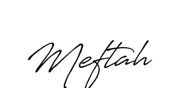 Make a beautiful signature design for name Meftah. With this signature (Antro_Vectra_Bolder) style, you can create a handwritten signature for free. Meftah signature style 7 images and pictures png