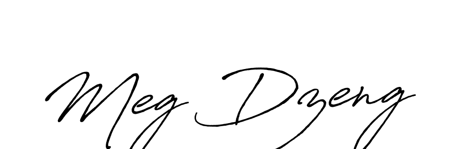 Also You can easily find your signature by using the search form. We will create Meg Dzeng name handwritten signature images for you free of cost using Antro_Vectra_Bolder sign style. Meg Dzeng signature style 7 images and pictures png