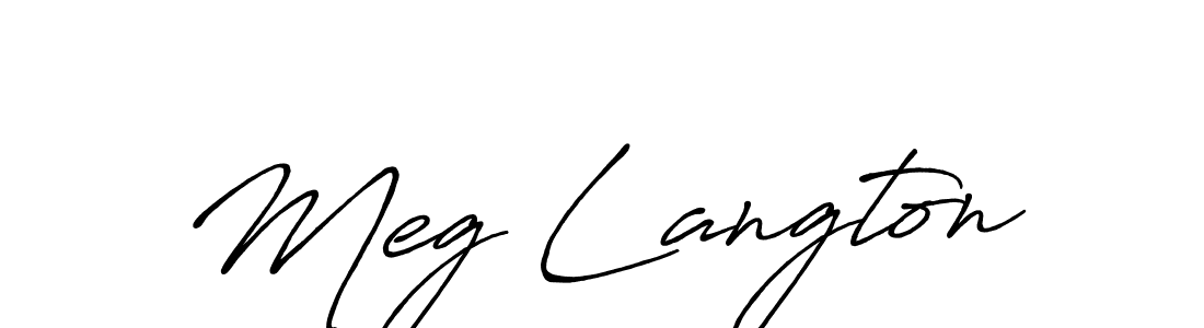 Make a beautiful signature design for name Meg Langton. Use this online signature maker to create a handwritten signature for free. Meg Langton signature style 7 images and pictures png